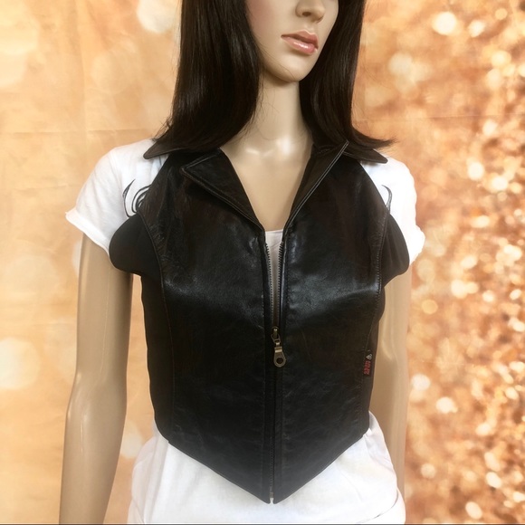 Arlen Ness Jackets & Blazers - Arlen Ness Black Leather Vest Sz S